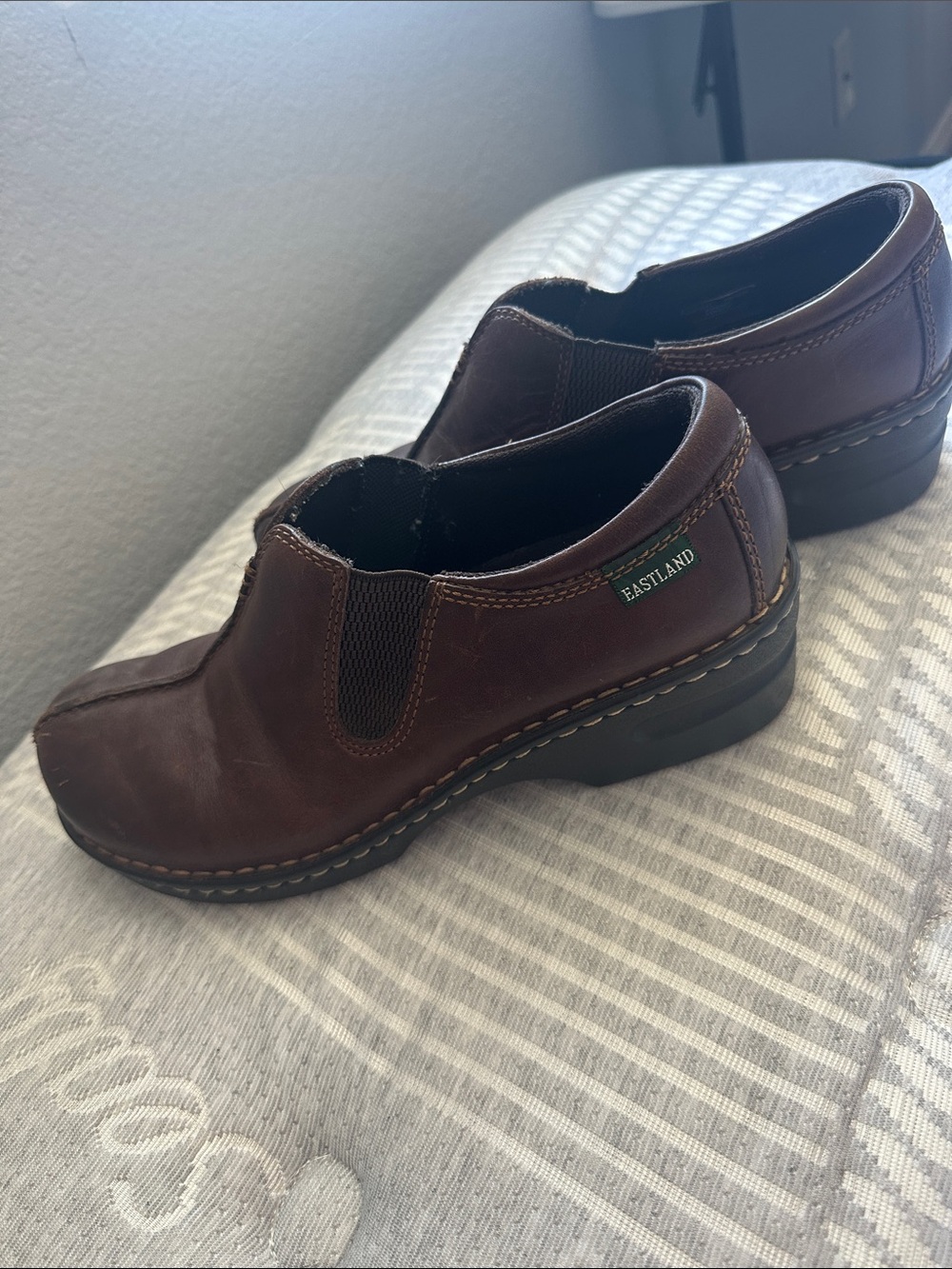 Eastland Dark Brown Leather Slip-On Comfort Shoes